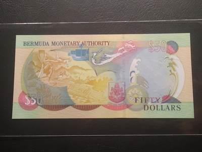 2026四月第三期，总第224期 百慕大2003年女王登基50周年50元纪念钞UNC- 无47 老年女王