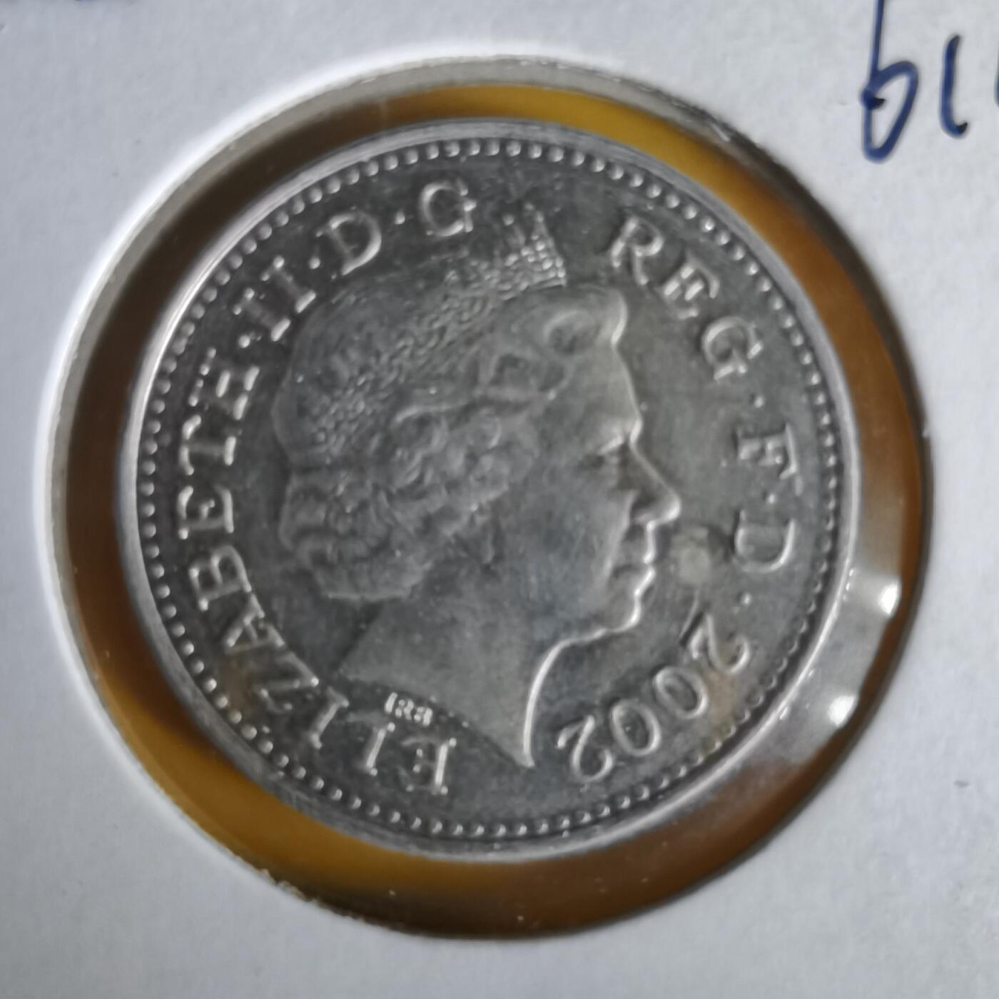 沼泽如烟--第1061场 英国2002年10便士