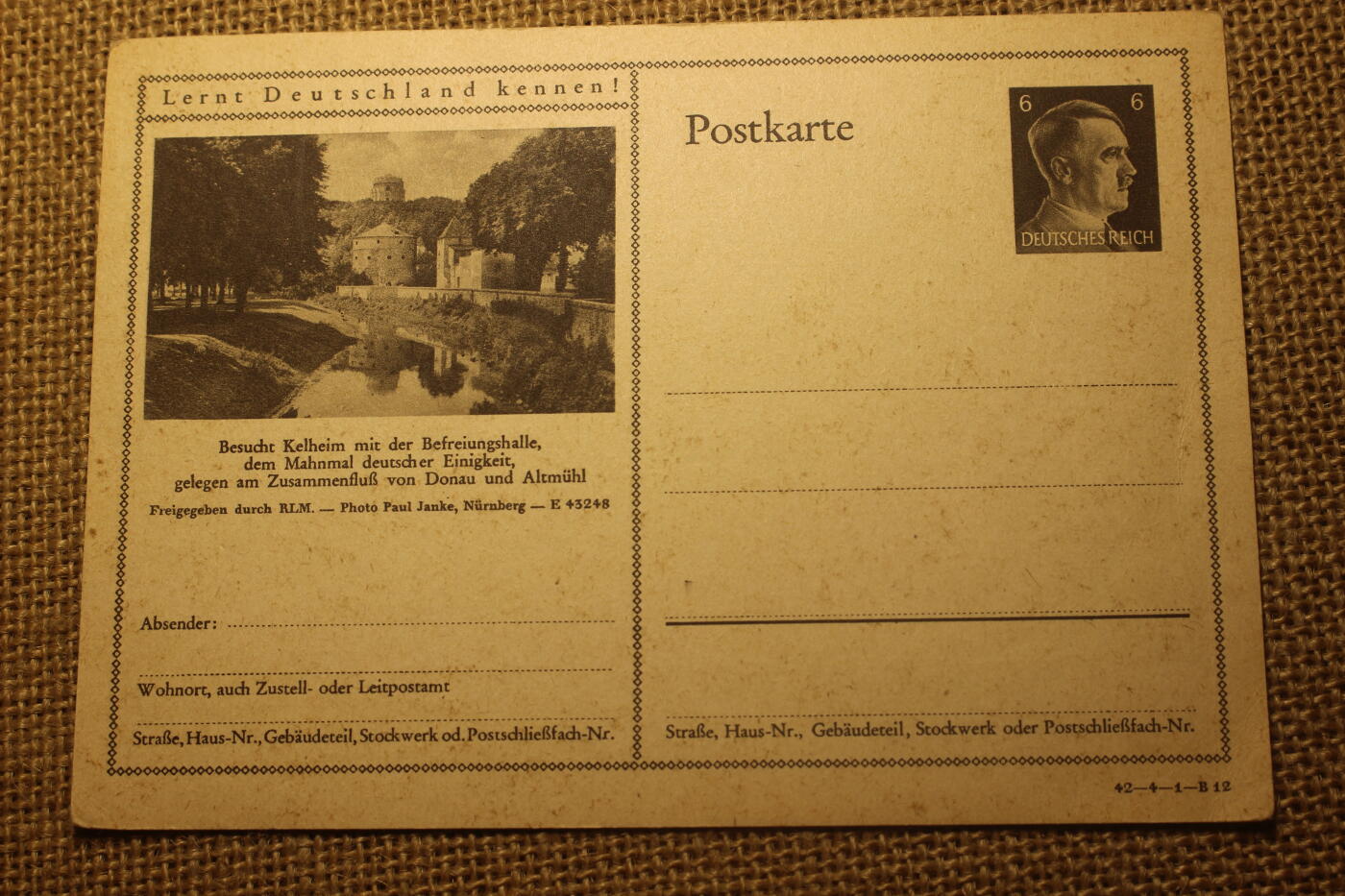 2026.4.21杂货小拍卖 德三明信片，年代久远纸张略有痕迹