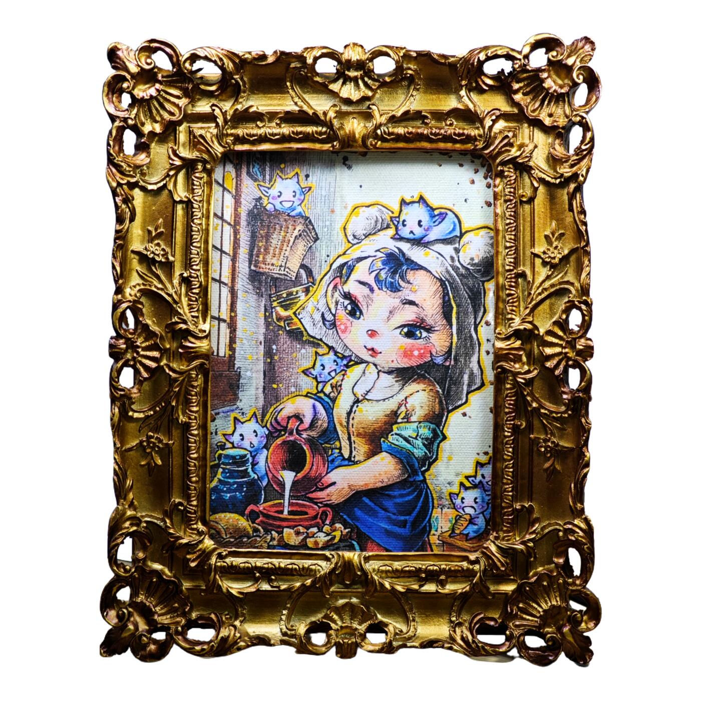 白泽拍卖卡牌手绘专场第35期（问东城春色，正谷雨，牡丹期） 2026 李尊奇 雕花摆台 尺寸：外19cm*24cm