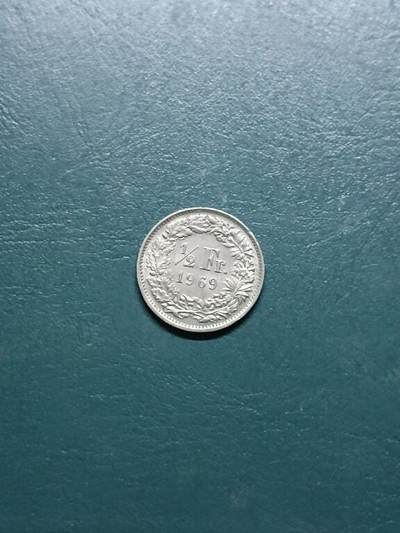 松南世界钱币——260417 - 瑞士1/2法郎镍币