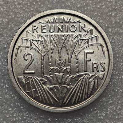  【淘币小摊】限时拍第八百九十五拍  埃塞俄比亚留尼旺比利时意大利场    每周一统一发货 留尼汪1948年2法郎铝币原光品 km8