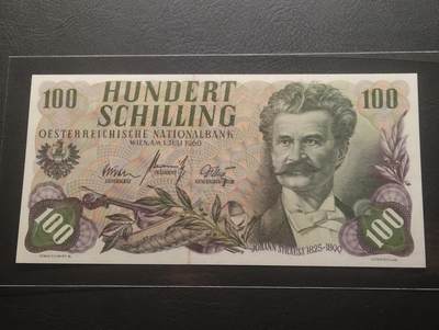 2026四月第三期，总第224期 奥地利1960版100先令AUNC 小约翰施特劳斯