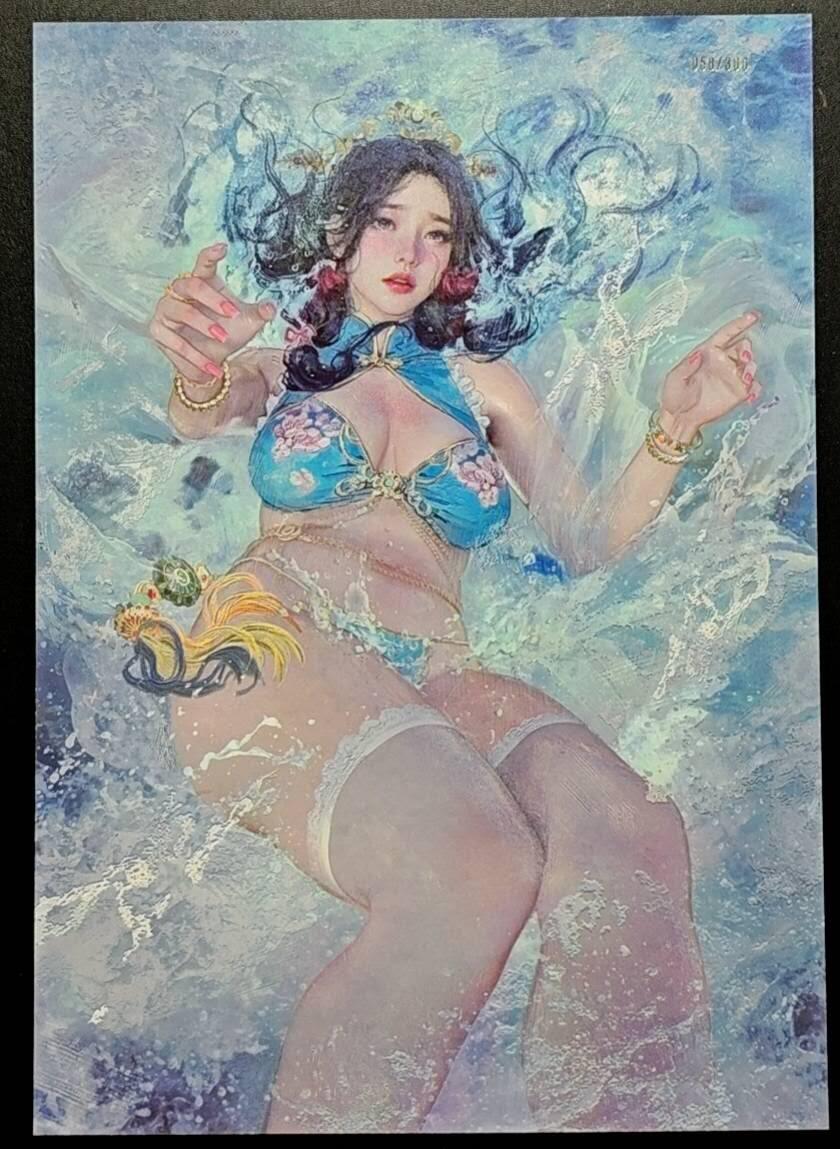 天玑星卡拍第188期《4.20周一截拍》持续收拍收评中 满赠卡需备注 焱卡文化 人间传 小乔 058/300 A4折光大卡 一张