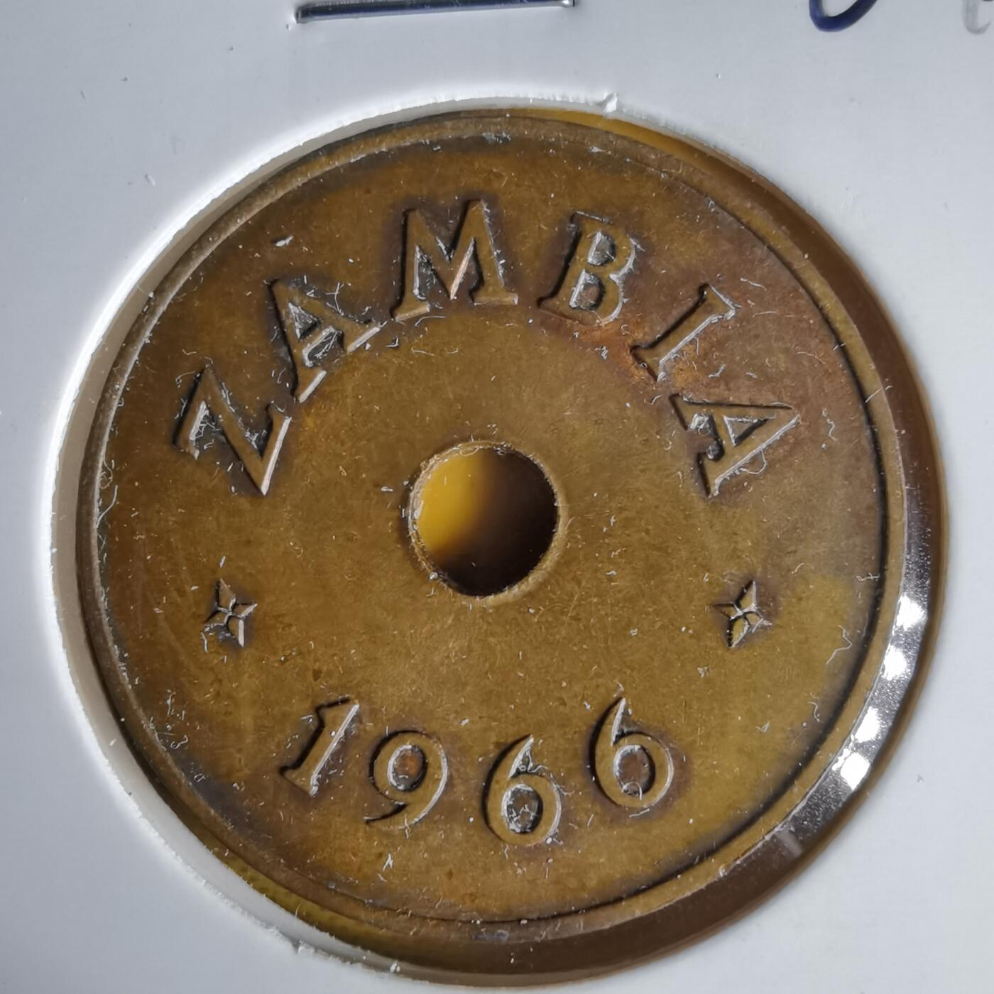 沼泽如烟--第1061场 赞比亚1966年1便士