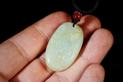 上海都达杂项专场102【全场包邮】  天然和田玉精雕《财神爷》挂件97-41