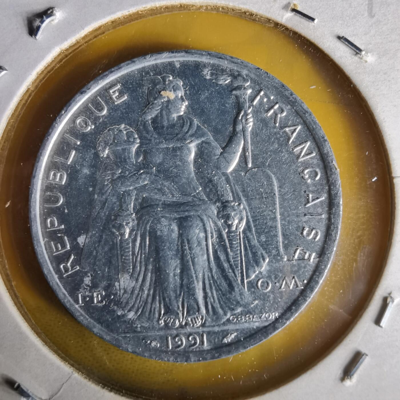 沼泽如烟--第1061场 法属新喀里多尼亚1991年5法郎