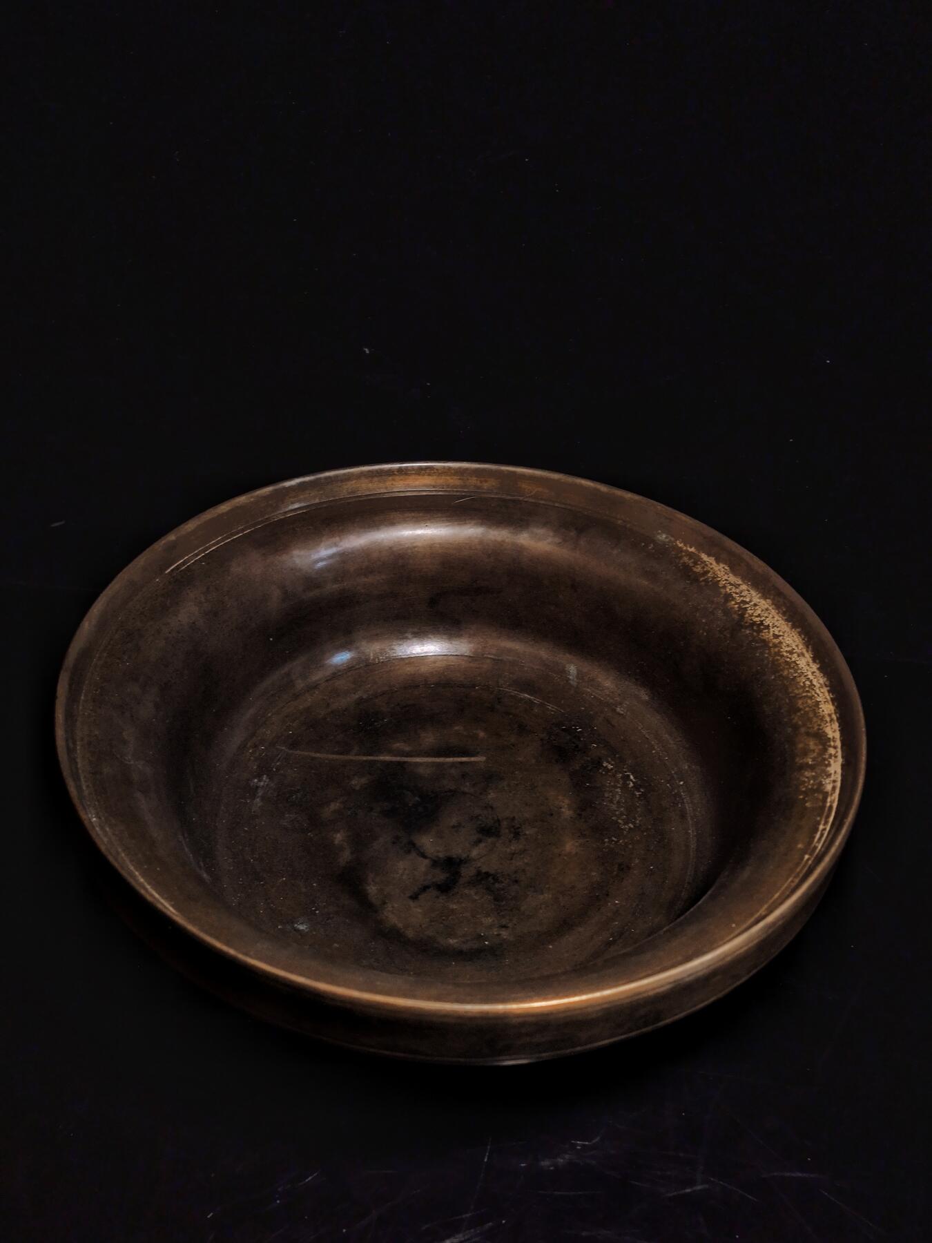 碧月说宝.雪域莲花开（二） 清代巨版 藏传佛教弦纹供器供碗