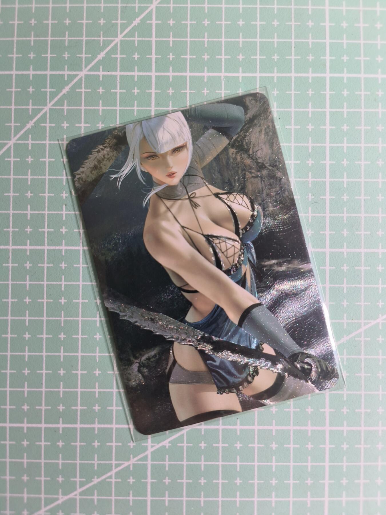 C先生卡牌 第27期 持续收拍品中…零手续费代拍 【粗闪】宁缺卡牌《女剑士》背面艺术