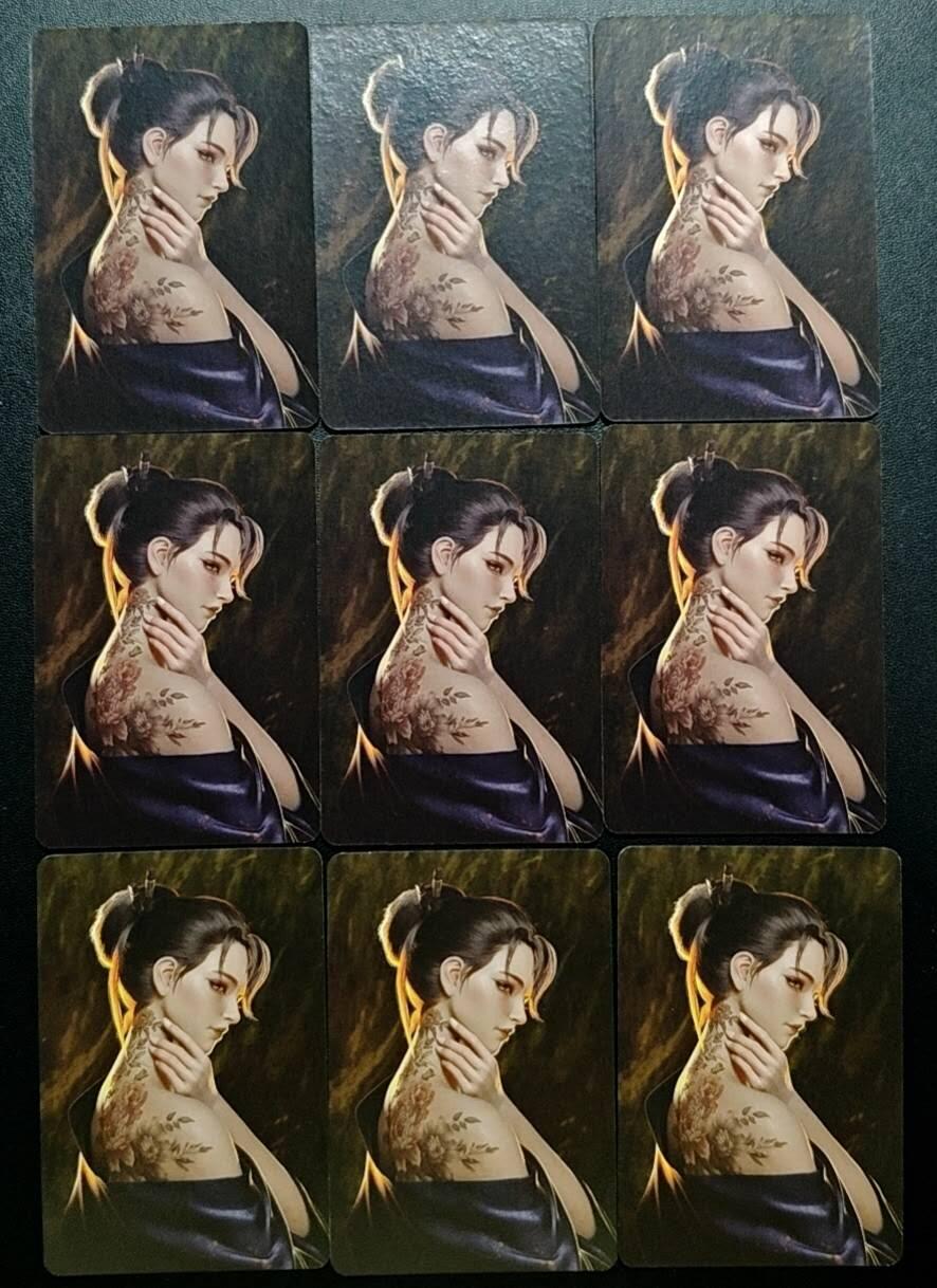 天玑星卡拍第188期《4.20周一截拍》持续收拍收评中 满赠卡需备注 动漫美女 粗彩 自制卡 九张