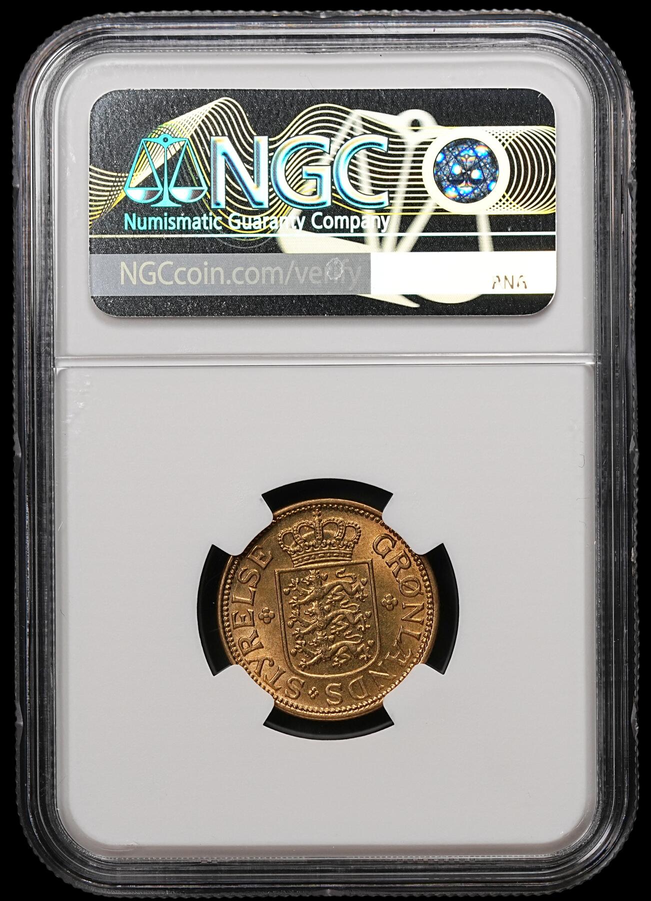 修遠堂世界钱币第112期 NGC MS63  1926年格陵兰岛50欧尔