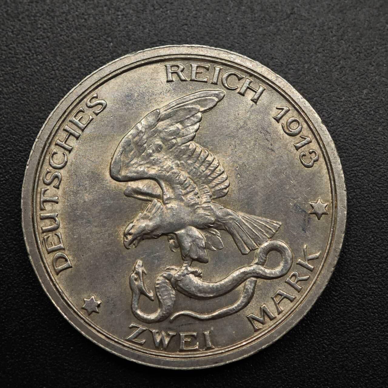 【淘币小摊】实时拍第八百九十三拍   散币场    每周一统一发货 德国1913年胜利2马克银币