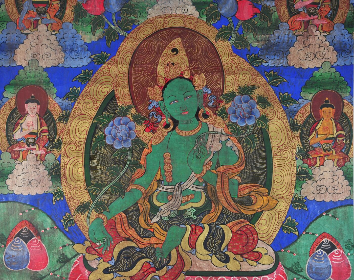 碧月说宝.雪域莲花开（二） 清代 绿度母唐卡