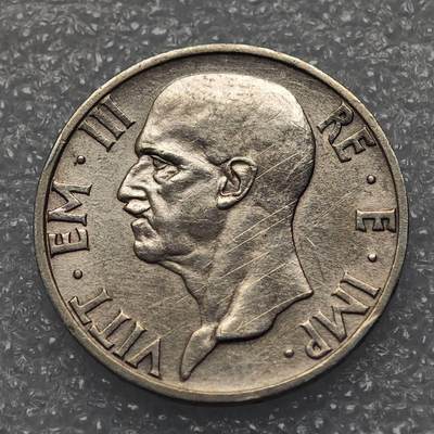  【淘币小摊】限时拍第八百九十五拍  埃塞俄比亚留尼旺比利时意大利场    每周一统一发货 意大利1936年5里拉银币少见 km79