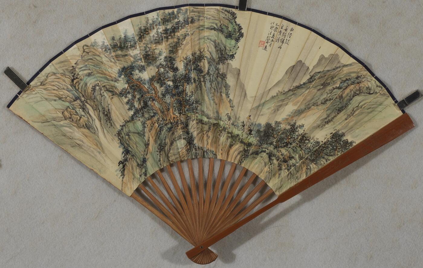 碧月说宝. 近现代书画专场（十） 汪声远、马公愚 山水行书成扇