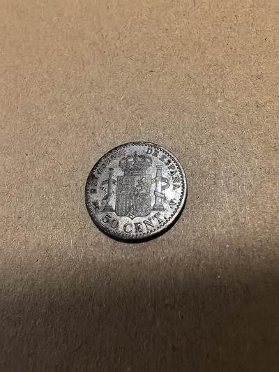 长老汇马年精选第十八场拍卖 1904PCV西班牙阿方索十三世50分银币，2.5克835银，数量仅有SMV版1/4不到（2）