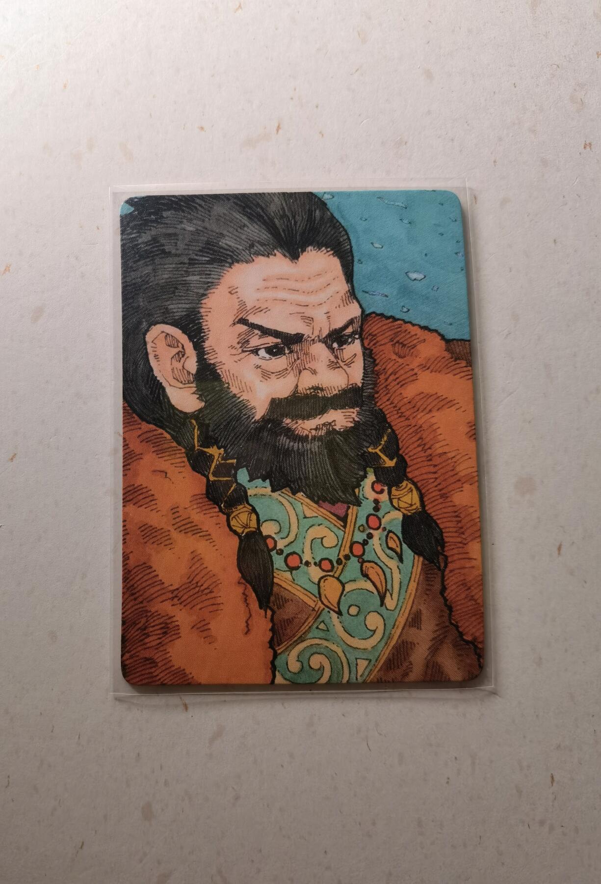 蜂潮卡牌  拍卖002期  （4月20日  21点  截拍） 小花瓣艺术文创  大漠孤烟-左贤王  手绘复刻  限编：064/100