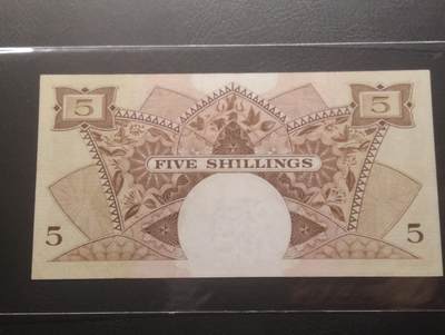 2026四月第三期，总第224期 英属东非1958年5先令UNC-，稀有首版首签名，青年大皇冠女王