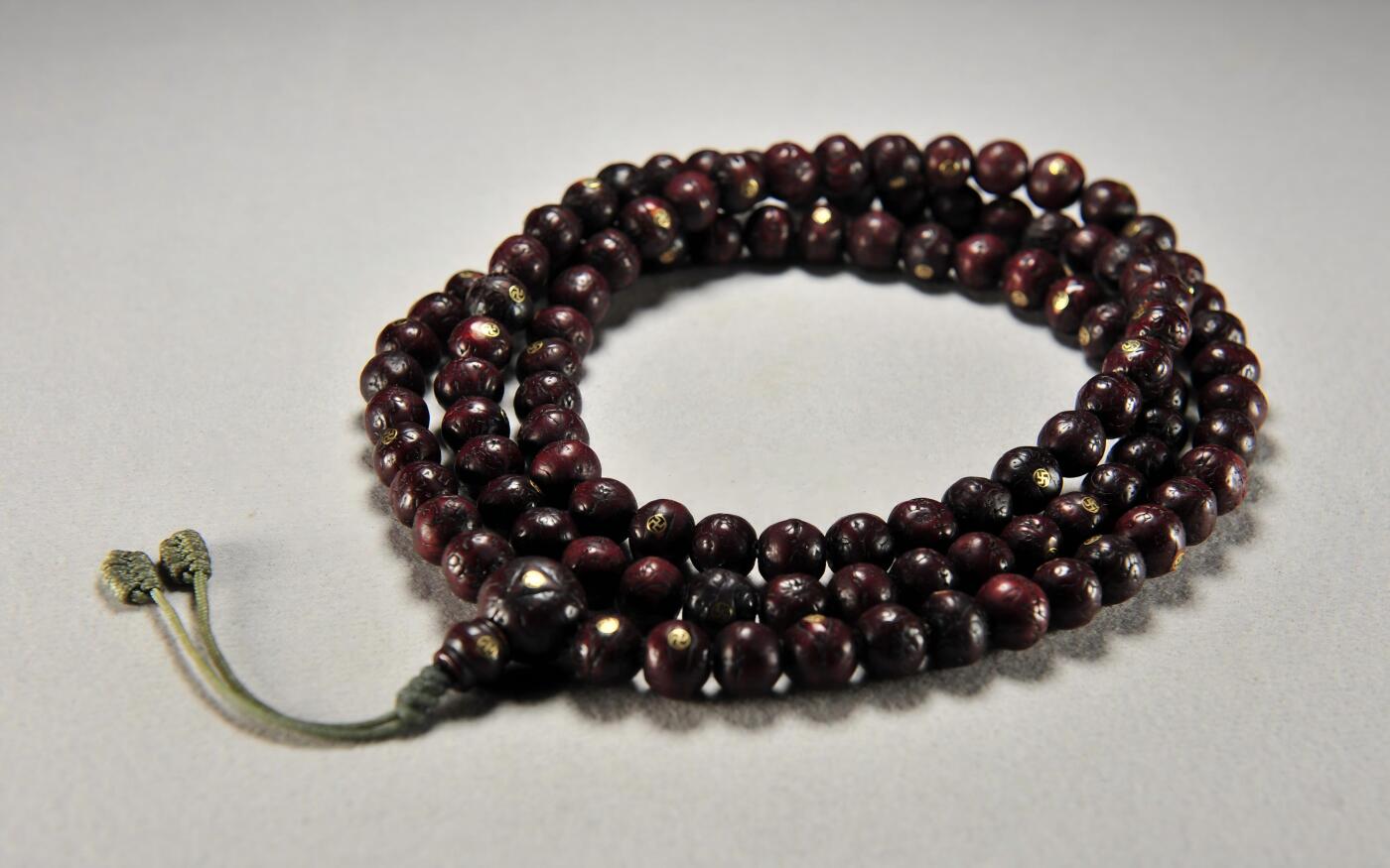 碧月说宝.雪域莲花开（二） 清代 包浆凤眼菩提嵌“万字真言”108念珠