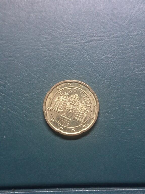 松南世界钱币——260416 奥地利20分欧元好品相铜币