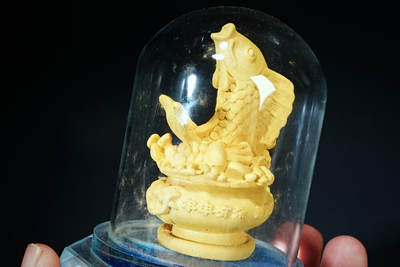 上海都达杂项专场102【全场包邮】  绒沙金年年有鱼摆件97-317