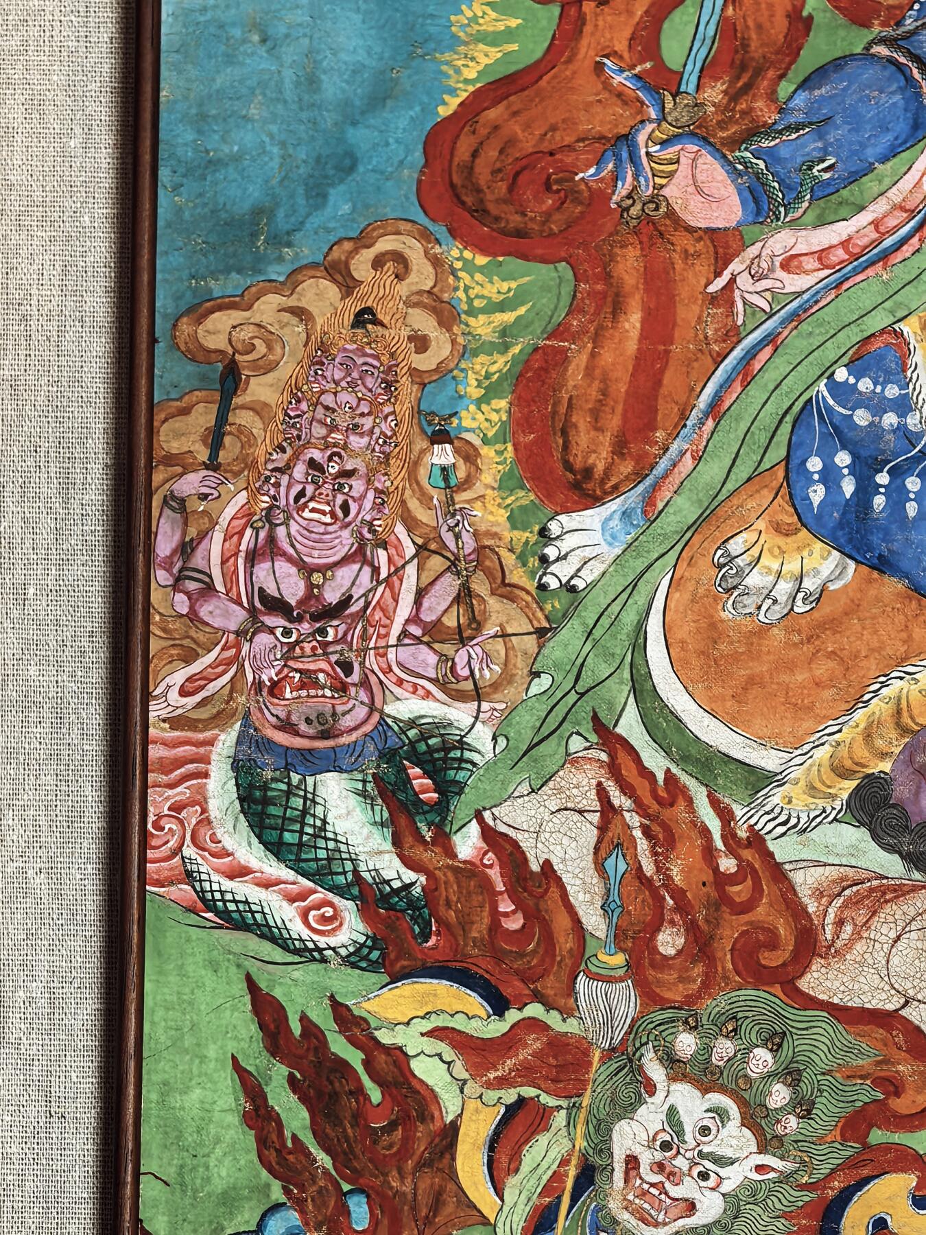 碧月说宝.雪域莲花开（二） 清代 特殊题材 四臂玛哈嘎拉大黑天唐卡