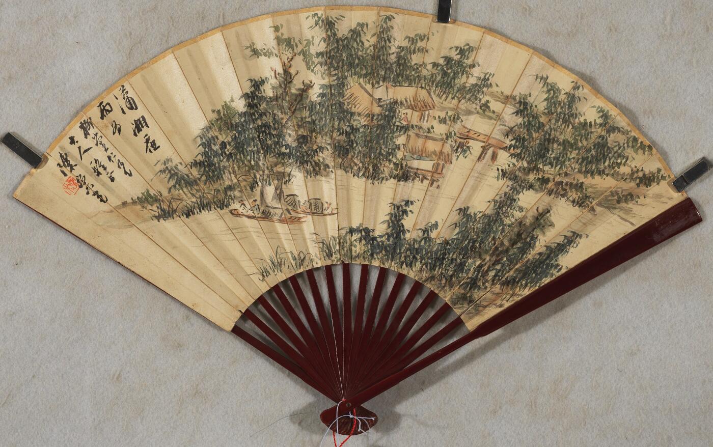 碧月说宝. 近现代书画专场（十） 陈崇光、刘锴 山水隶书成扇