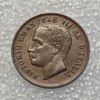  【淘币小摊】限时拍第八百九十五拍  埃塞俄比亚留尼旺比利时意大利场    每周一统一发货 意大利1904年1分铜币好品 km35