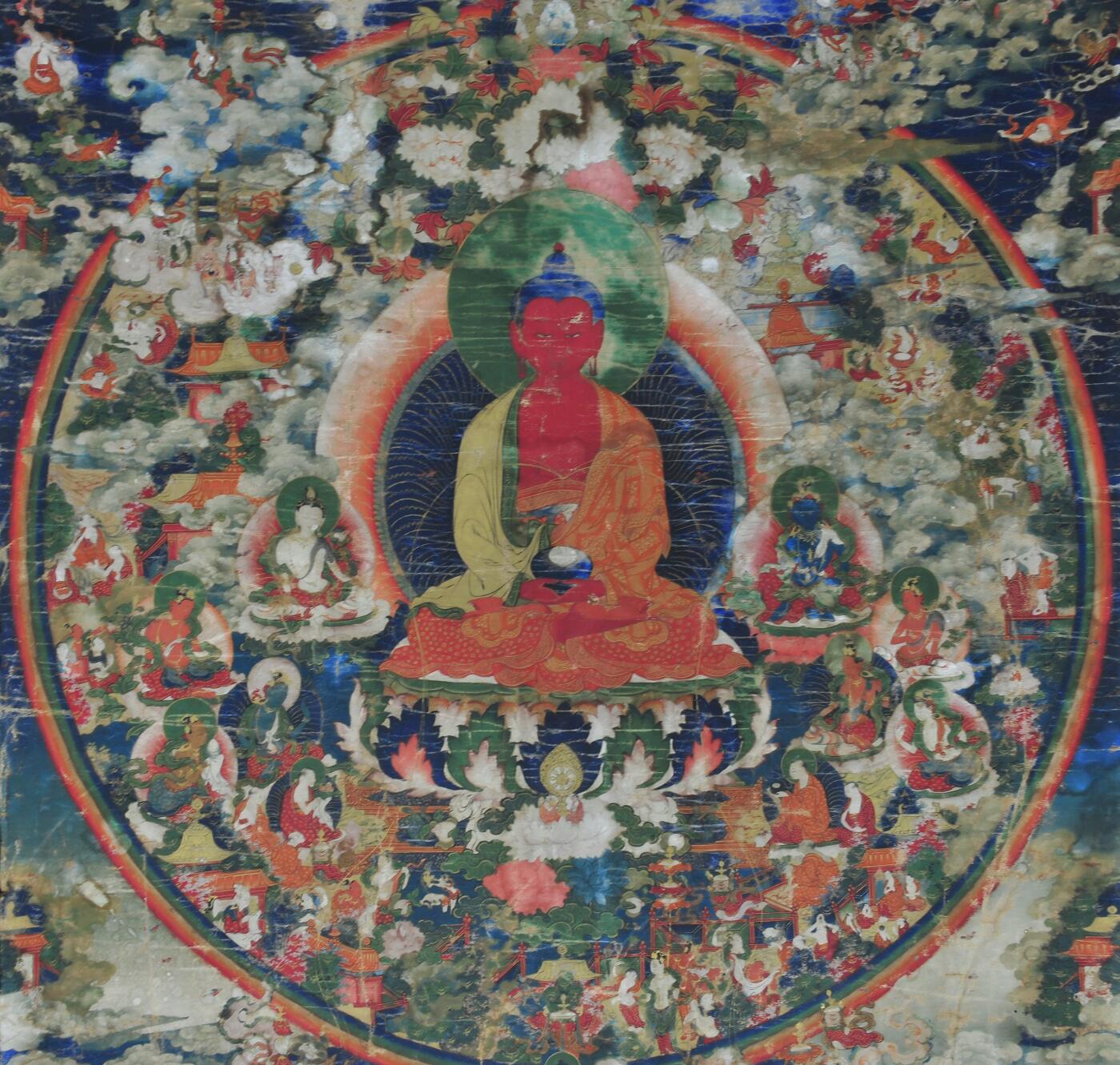 碧月说宝.雪域莲花开（二） 清代中期 无量寿佛唐卡