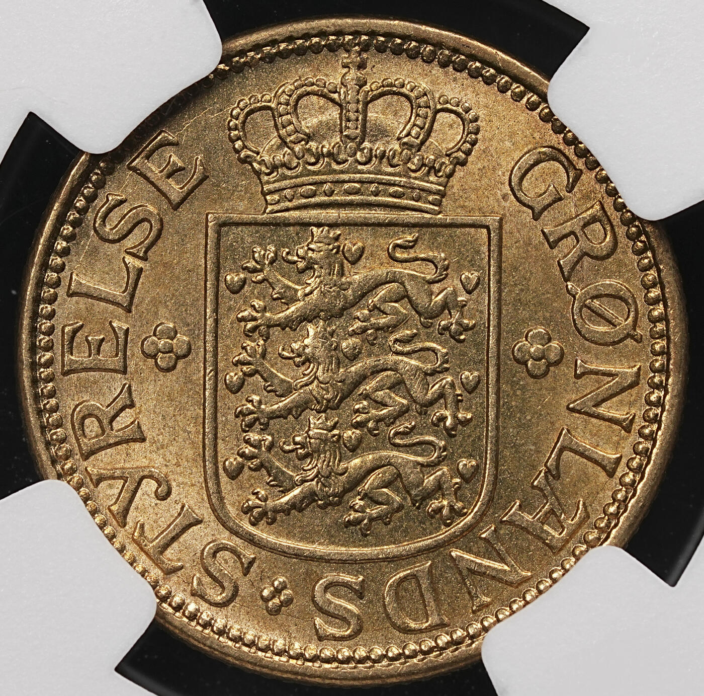 修遠堂世界钱币第112期 NGC MS63  1926年格陵兰岛50欧尔