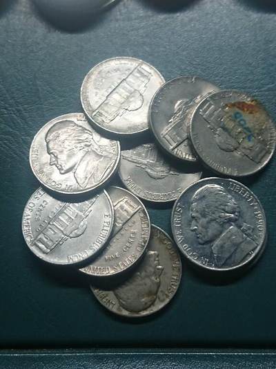 松南世界钱币——260416 - 美国5美分镍币10枚共计50美分3