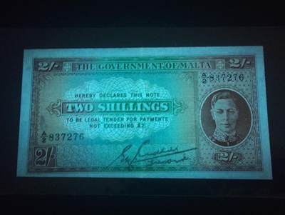 2026四月第三期，总第224期 英属马耳他1942版2先令UNC- 乔治六世 少见的英属殖民地辅币券品种