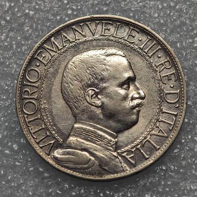  【淘币小摊】限时拍第八百九十五拍  埃塞俄比亚留尼旺比利时意大利场    每周一统一发货 意大利1912年马车1里拉银币好品 km45