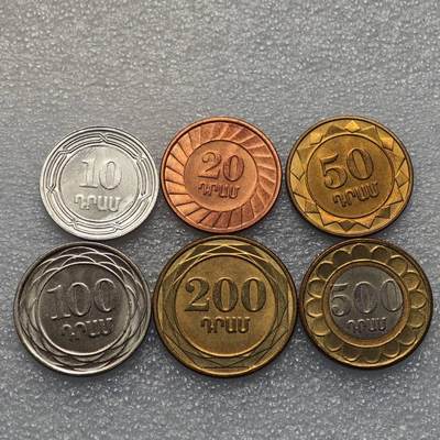  【淘币小摊】限时拍第八百九十五拍  埃塞俄比亚留尼旺比利时意大利场    每周一统一发货 亚美尼亚2003-2004年6枚套