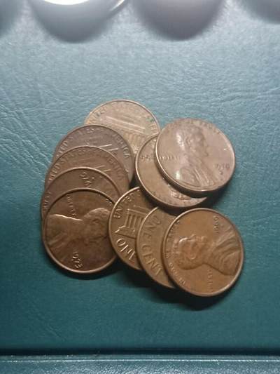 松南世界钱币——260416 - 美国红铜版本1美分铜币10枚约1盎司3