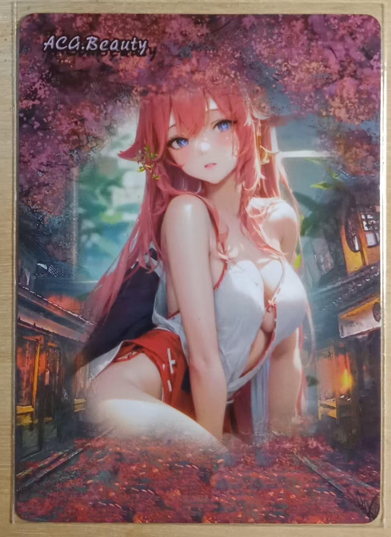 龙虎卡牌-八三场（满200元包邮，无佣金，每周六结拍，欢迎送拍） 磨砂彩闪 原神卡牌 八重神子