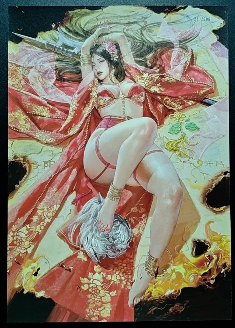 天玑星卡拍第188期《4.20周一截拍》持续收拍收评中 满赠卡需备注 焱卡文化 人间传 281/300 貂蝉 A4折光大卡 一张