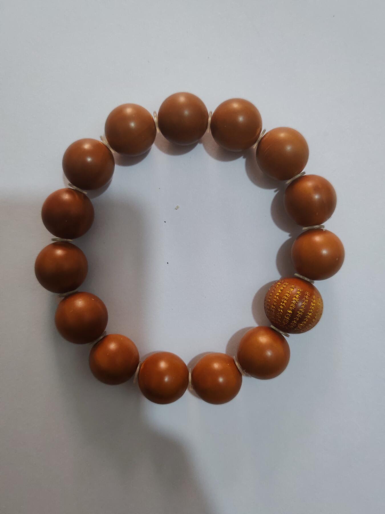 橄榄核正圆光珠手串