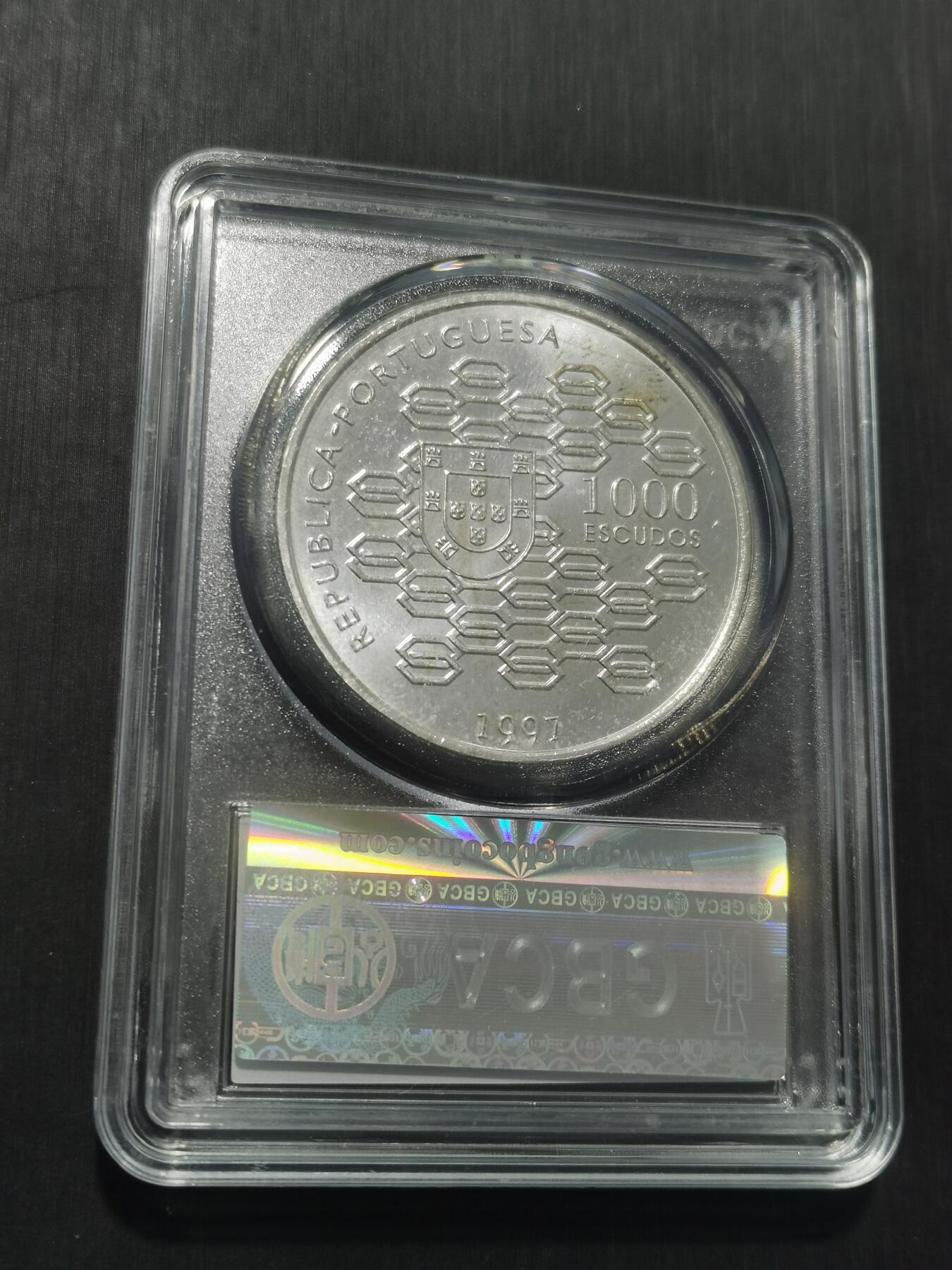 天下钱庄专场欢迎参拍 葡萄牙1000埃斯库多银币
