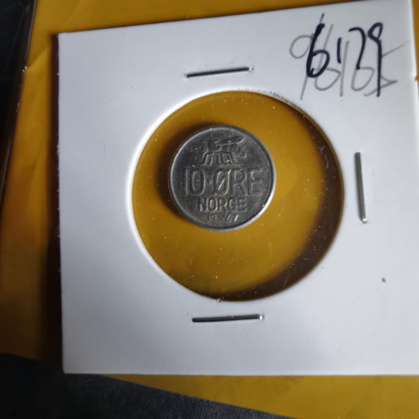 沼泽如烟--第1061场 挪威1967年10欧尔