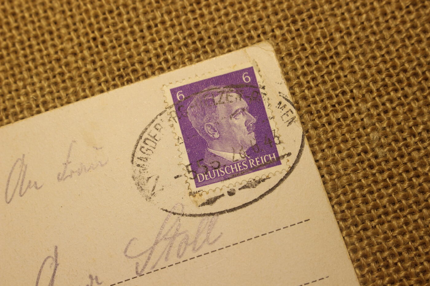 2026.4.21杂货小拍卖 德三明信片，附邮票，年代久远纸张略有痕迹
