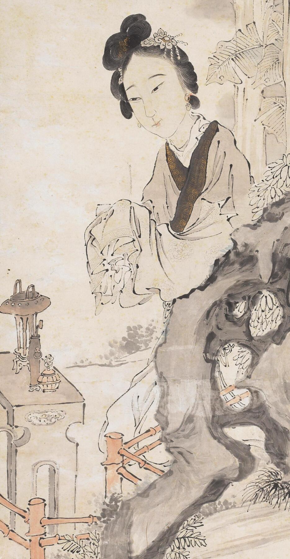 碧月说宝. 近现代书画专场（十） 吴榖祥 蕉荫仕女