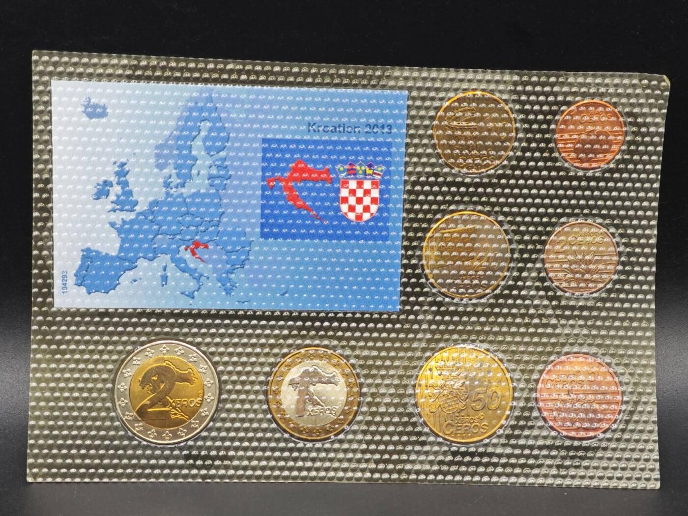 【淘币小摊】实时拍第八百九十三拍   散币场    每周一统一发货 克罗地亚2013年欧元型样币