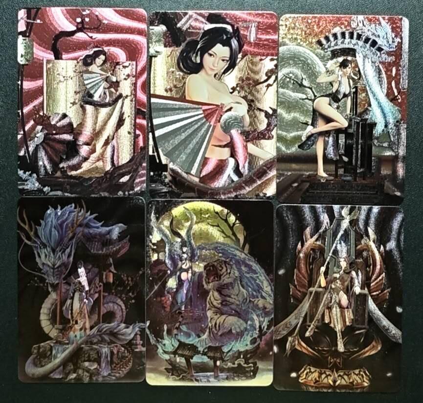 天玑星卡拍第188期《4.20周一截拍》持续收拍收评中 满赠卡需备注 宁缺卡牌 动漫美女 粗闪 六张 自制卡