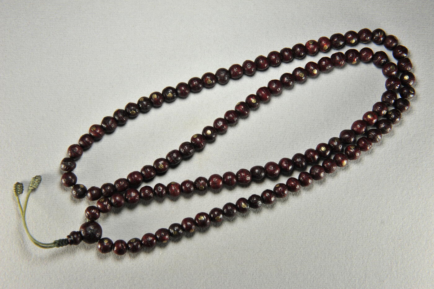 碧月说宝.雪域莲花开（二） 清代 包浆凤眼菩提嵌“万字真言”108念珠