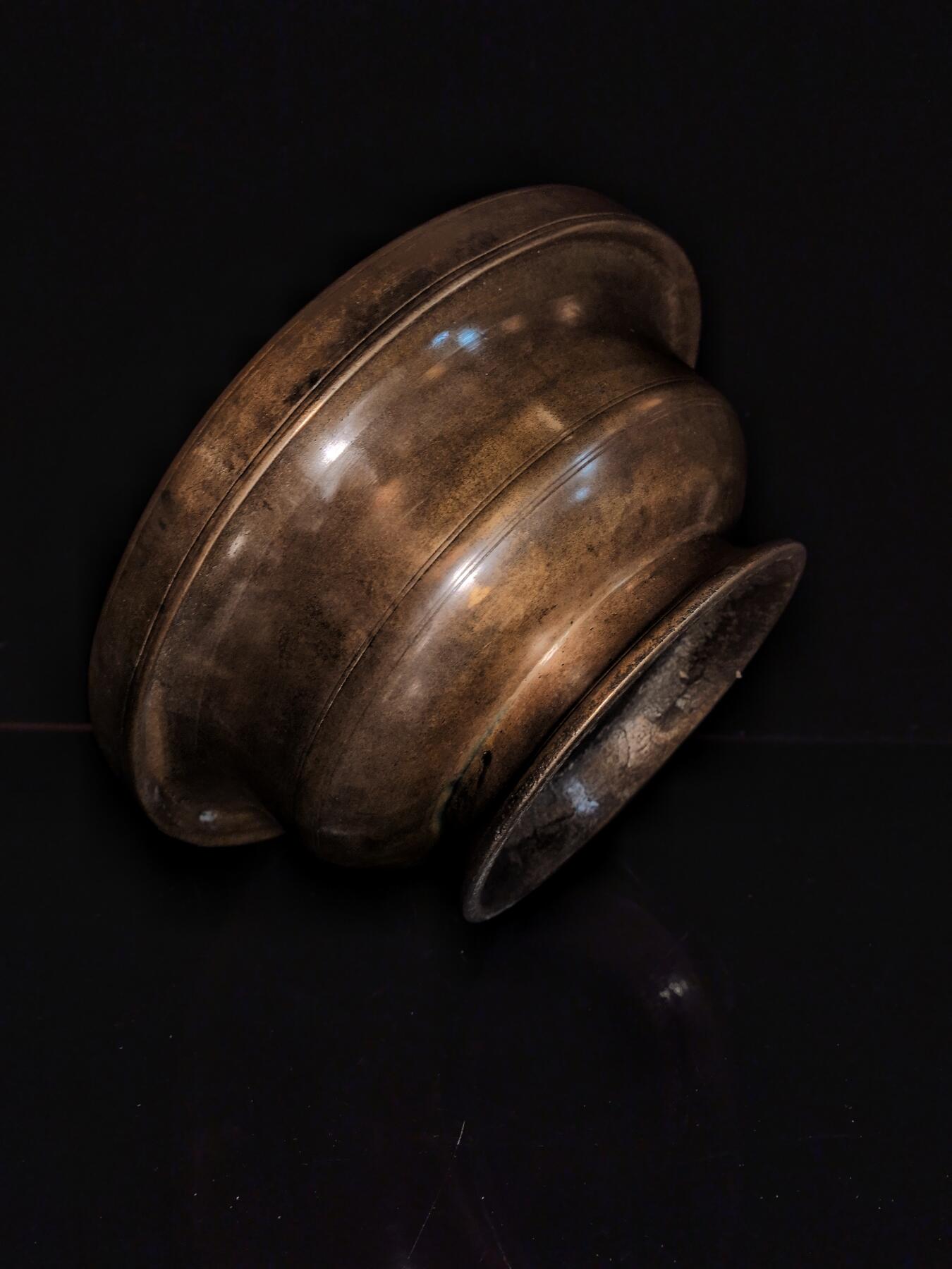 碧月说宝.雪域莲花开（二） 清代巨版 藏传佛教弦纹供器供碗