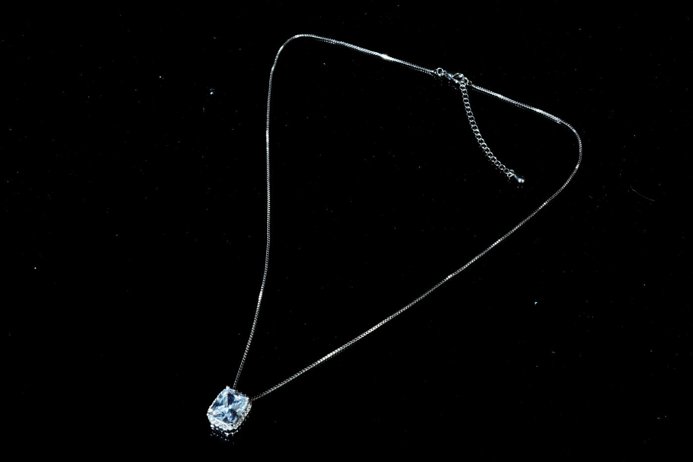 上海都达杂项专场八十一【全场包邮】  天然莫桑钻项链97-207