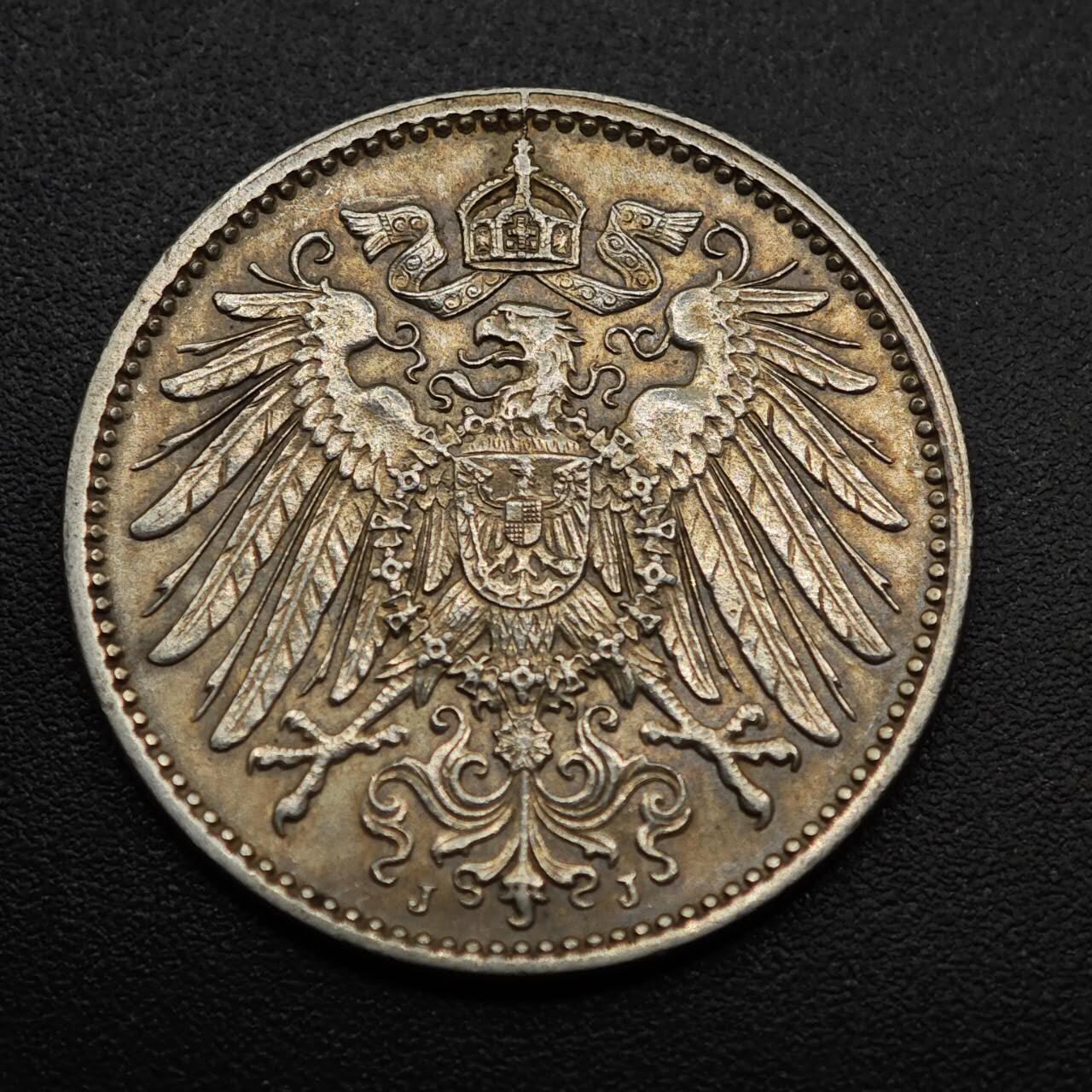 【淘币小摊】实时拍第八百九十三拍   散币场    每周一统一发货 德国1915年长翅1马克银币
