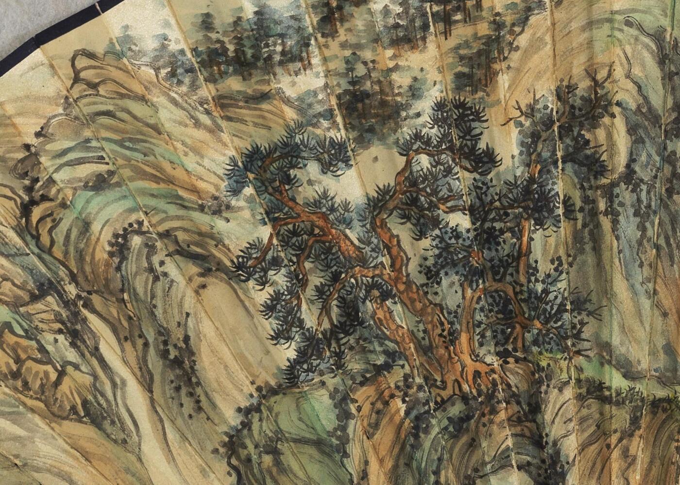 碧月说宝. 近现代书画专场（十） 汪声远、马公愚 山水行书成扇