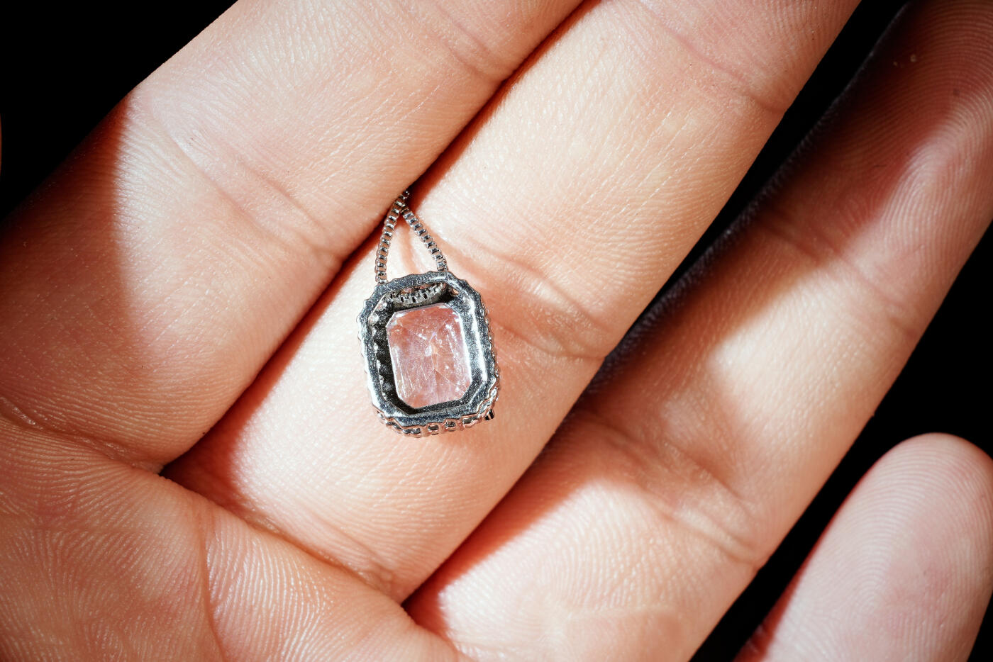 上海都达杂项专场八十一【全场包邮】  天然莫桑钻项链97-207